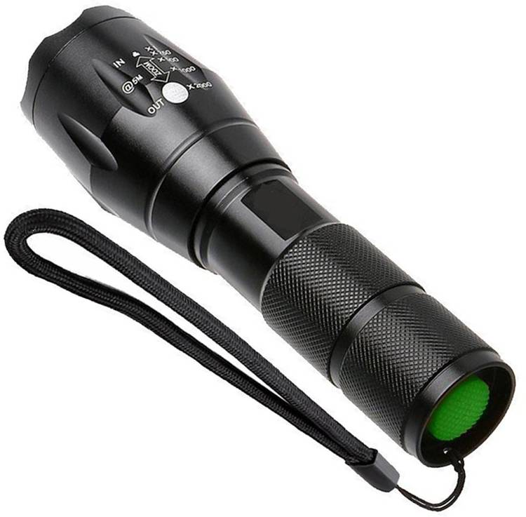 CTB 700 Meter Rechargeable 5 Mode LED Waterproof Long Beam Metal Torch 15W Flashlight Torch Zoomable LED Torchlight use 18650/AAA Battery Torch