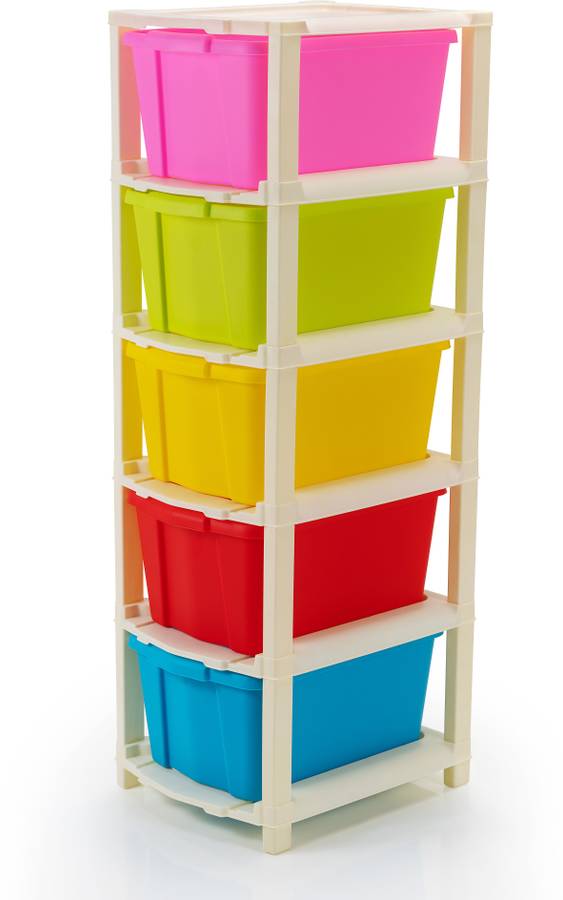 3D METRO SUPER STORE Plastic Free Standing Chest of Drawers