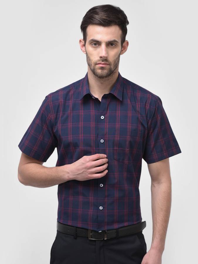 Men Checkered Formal Button Down Shirt