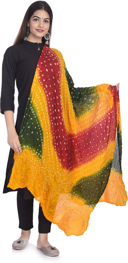 Art Silk Printed Multicolor Women Dupatta