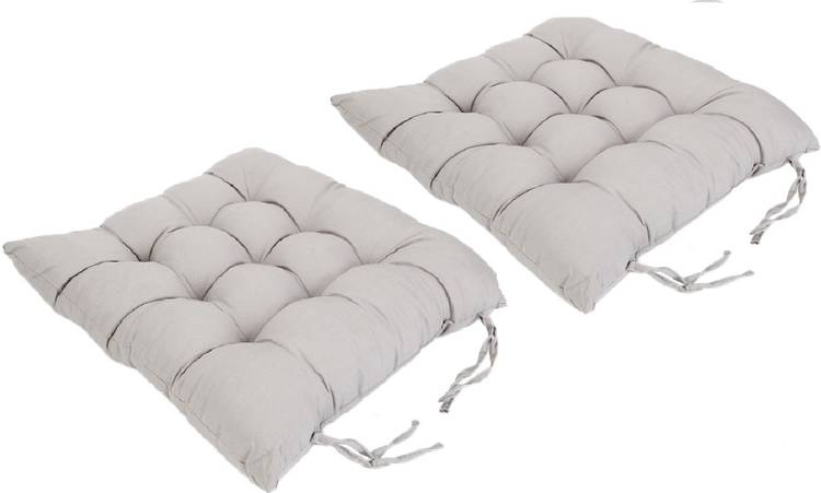 KETSAAL Microfibre Solid Chair Pad Pack of 2