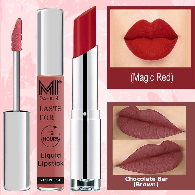 MI FASHION Made in India Lipstick Combo Offers 100% Veg Long Lasting Cruelty Free Code no 909 Price in India