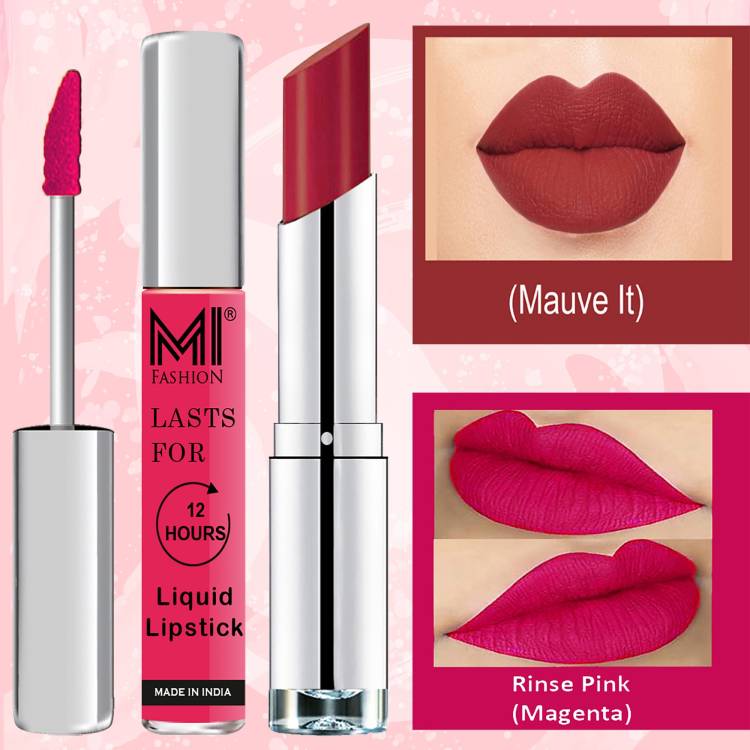 MI FASHION Made in India Lipstick Combo Offers 100% Veg Long Lasting Cruelty Free Code no 1039 Price in India