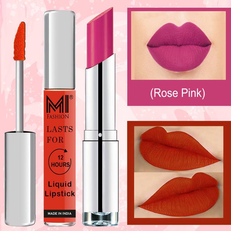 MI FASHION Made in India Lipstick Combo Offers 100% Veg Long Lasting Cruelty Free Code no 1097 Price in India