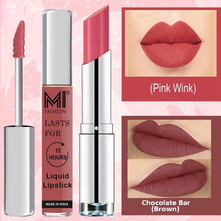 MI FASHION Made in India Lipstick Combo Offers 100% Veg Long Lasting Cruelty Free Code no 904 Price in India