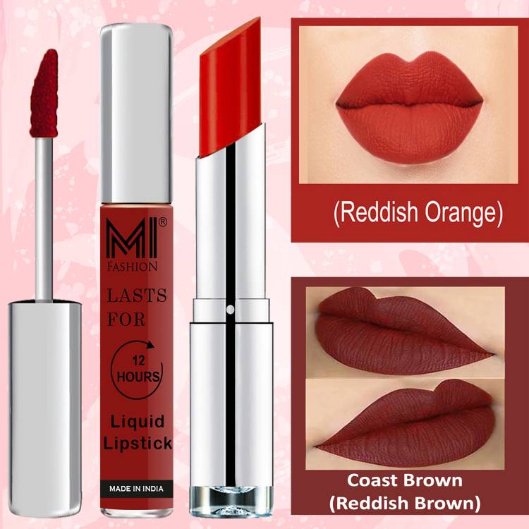 MI FASHION Made in India Lipstick Combo Offers 100% Veg Long Lasting Cruelty Free Code no 933 Price in India