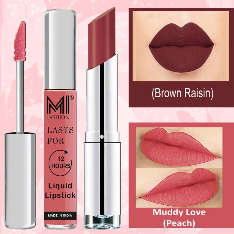 MI FASHION Made in India Lipstick Combo Offers 100% Veg Long Lasting Cruelty Free Code no 1121 Price in India