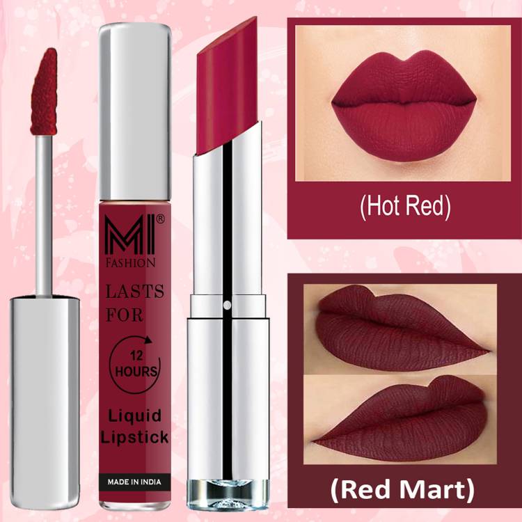 MI FASHION Made in India Lipstick Combo Offers 100% Veg Long Lasting Cruelty Free Code no 1170 Price in India