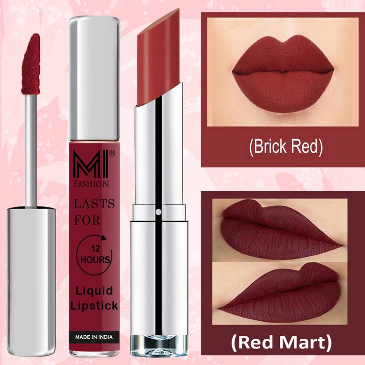 MI FASHION Made in India Lipstick Combo Offers 100% Veg Long Lasting Cruelty Free Code no 1165 Price in India