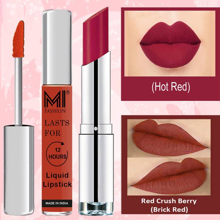 MI FASHION Made in India Lipstick Combo Offers 100% Veg Long Lasting Cruelty Free Code no 869 Price in India