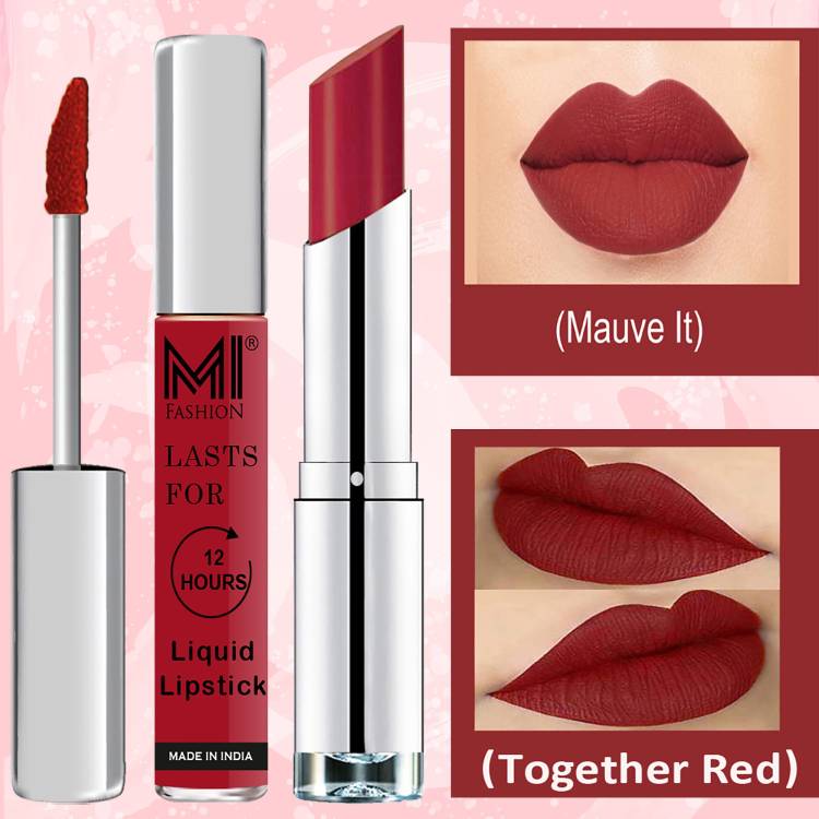 MI FASHION Made in India Lipstick Combo Offers 100% Veg Long Lasting Cruelty Free Code no 1236 Price in India