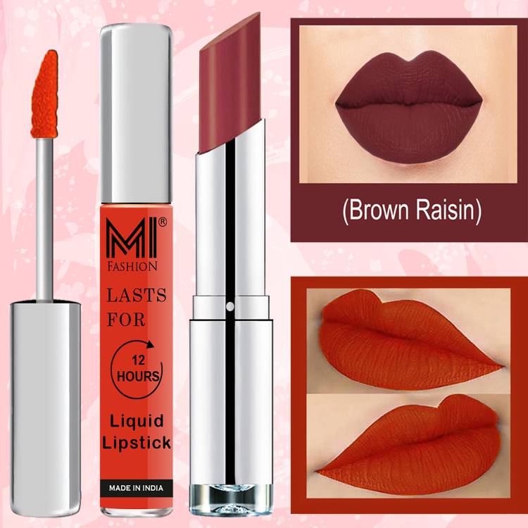 MI FASHION Made in India Lipstick Combo Offers 100% Veg Long Lasting Cruelty Free Code no 1076 Price in India