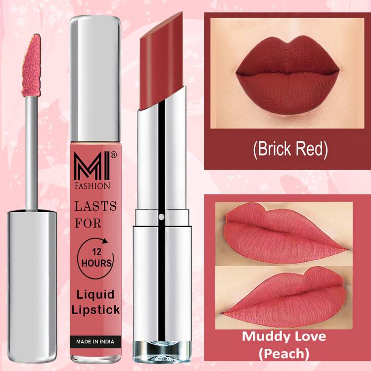 MI FASHION Made in India Lipstick Combo Offers 100% Veg Long Lasting Cruelty Free Code no 1120 Price in India