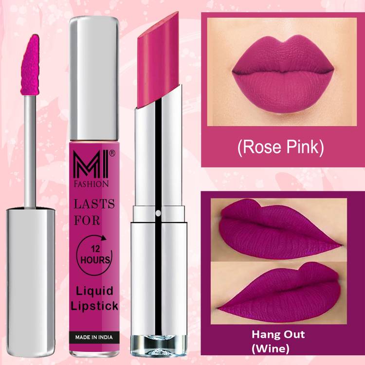 MI FASHION Made in India Lipstick Combo Offers 100% Veg Long Lasting Cruelty Free Code no 1260 Price in India