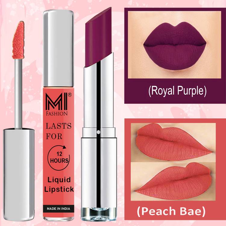 MI FASHION Made in India Lipstick Combo Offers 100% Veg Long Lasting Cruelty Free Code no 1114 Price in India