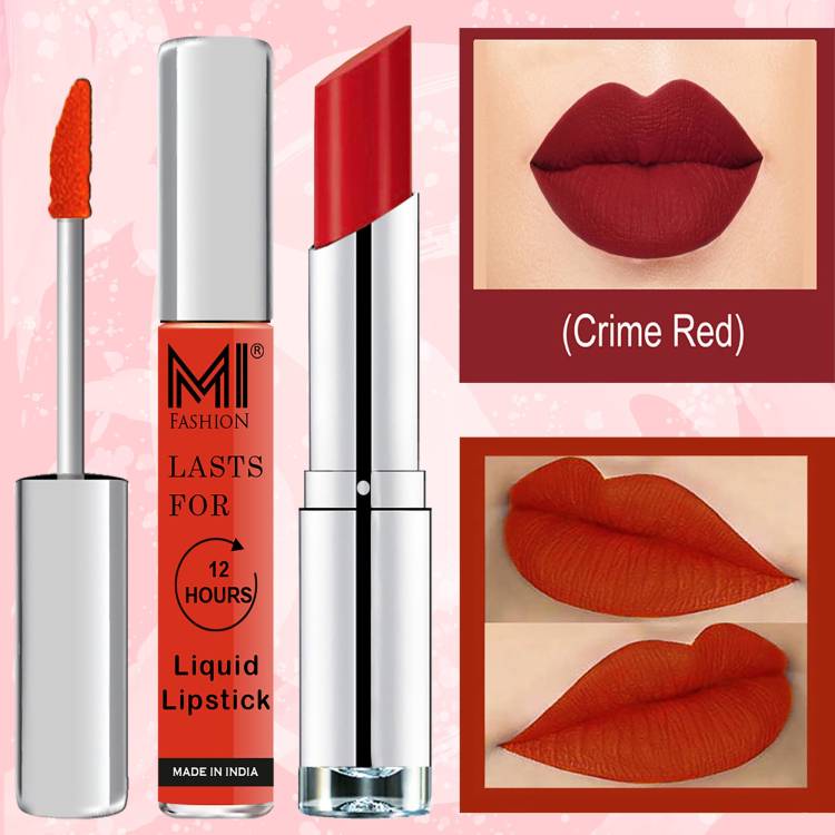 MI FASHION Made in India Lipstick Combo Offers 100% Veg Long Lasting Cruelty Free Code no 1093 Price in India