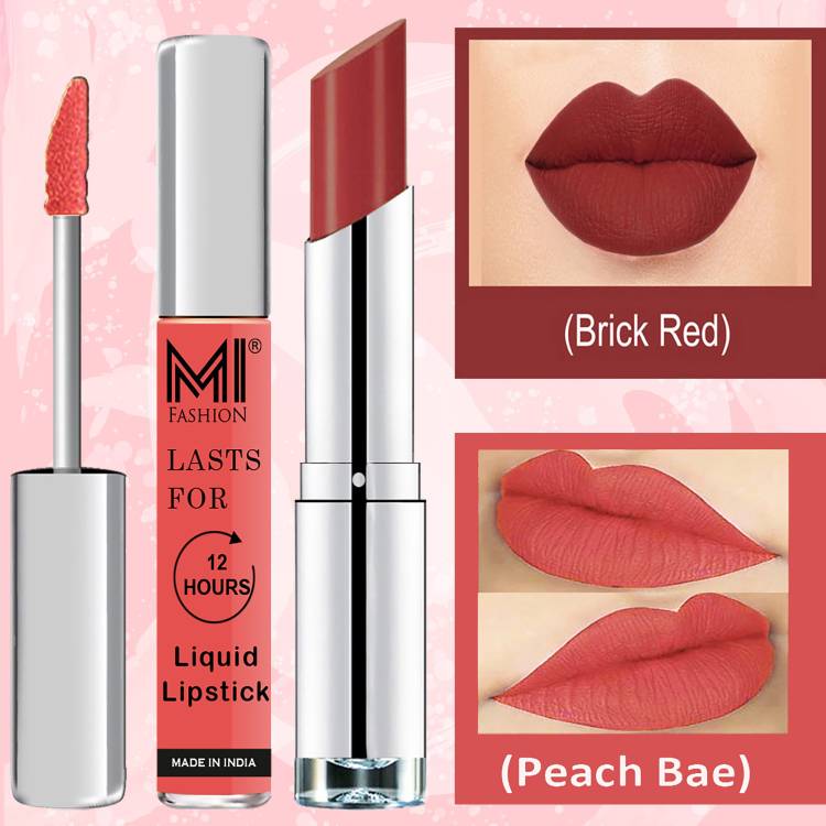 MI FASHION Made in India Lipstick Combo Offers 100% Veg Long Lasting Cruelty Free Code no 1103 Price in India