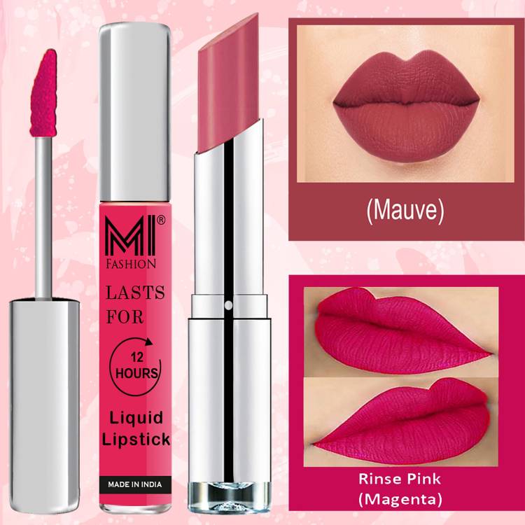 MI FASHION Made in India Lipstick Combo Offers 100% Veg Long Lasting Cruelty Free Code no 1040 Price in India