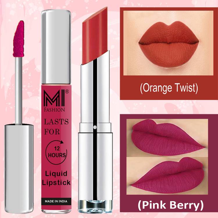 MI FASHION Made in India Lipstick Combo Offers 100% Veg Long Lasting Cruelty Free Code no 1147 Price in India