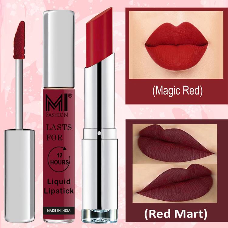 MI FASHION Made in India Lipstick Combo Offers 100% Veg Long Lasting Cruelty Free Code no 1186 Price in India