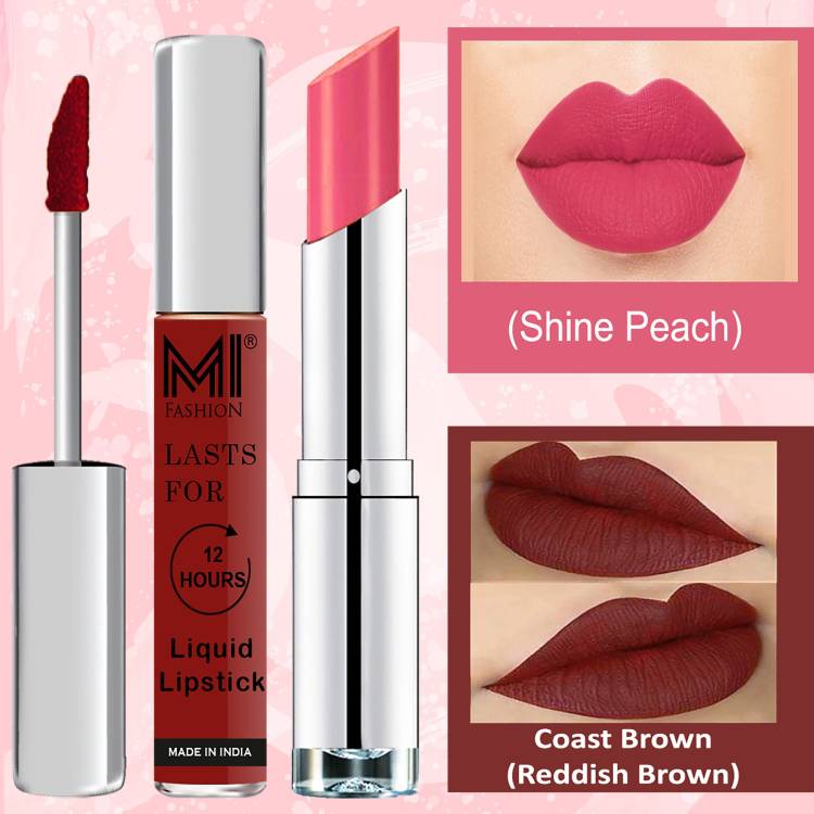 MI FASHION Made in India Lipstick Combo Offers 100% Veg Long Lasting Cruelty Free Code no 928 Price in India