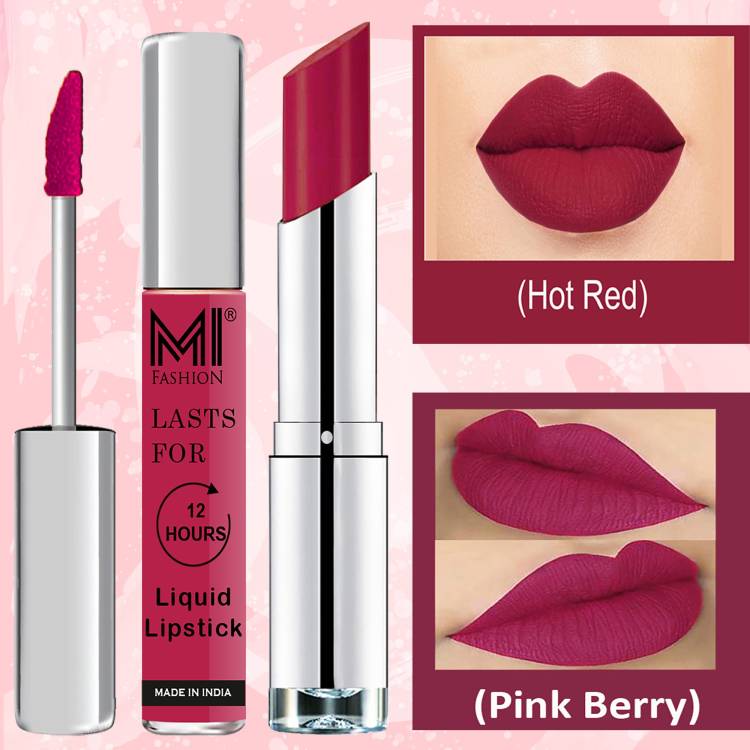 MI FASHION Made in India Lipstick Combo Offers 100% Veg Long Lasting Cruelty Free Code no 1144 Price in India