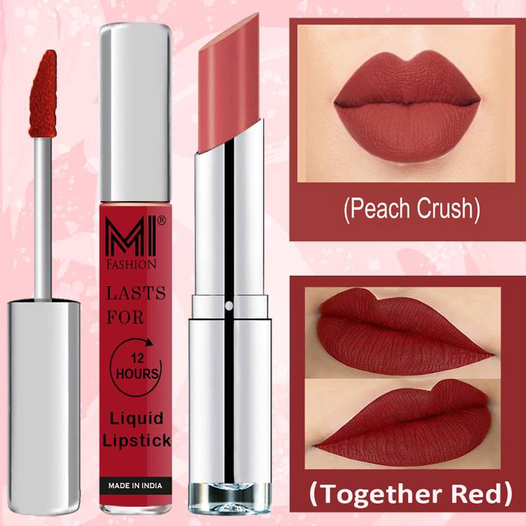 MI FASHION Made in India Lipstick Combo Offers 100% Veg Long Lasting Cruelty Free Code no 1229 Price in India