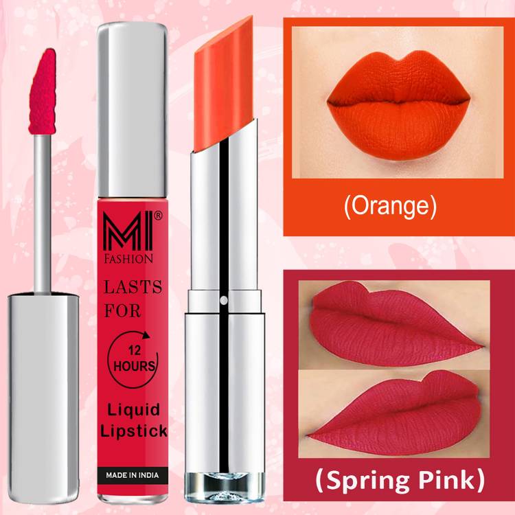 MI FASHION Made in India Lipstick Combo Offers 100% Veg Long Lasting Cruelty Free Code no 1220 Price in India