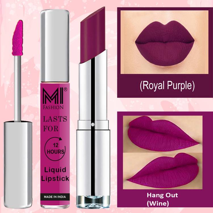 MI FASHION Made in India Lipstick Combo Offers 100% Veg Long Lasting Cruelty Free Code no 1255 Price in India