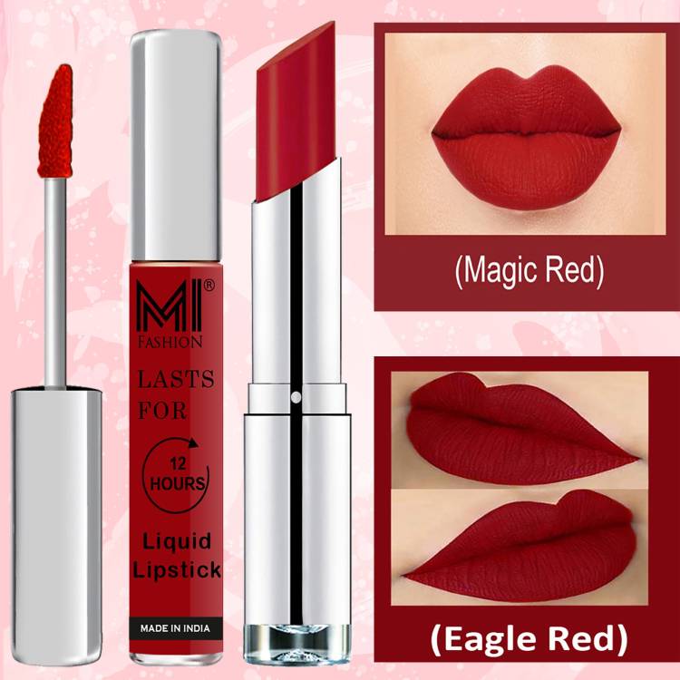 MI FASHION Made in India Lipstick Combo Offers 100% Veg Long Lasting Cruelty Free Code no 1002 Price in India