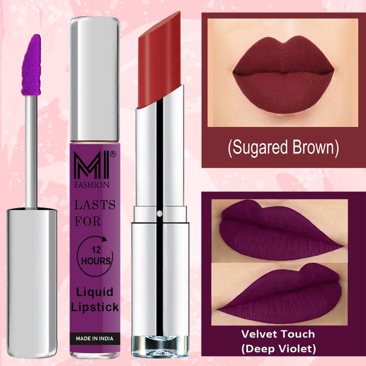 MI FASHION Made in India Lipstick Combo Offers 100% Veg Long Lasting Cruelty Free Code no 958 Price in India