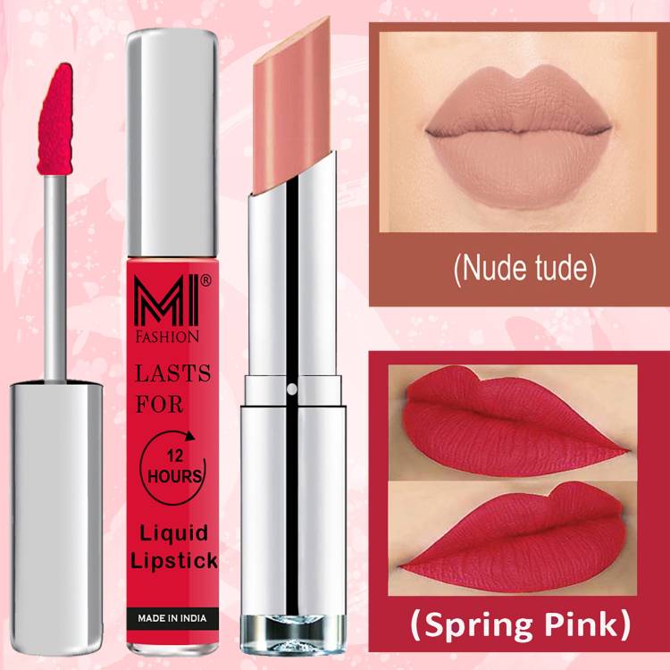 MI FASHION Made in India Lipstick Combo Offers 100% Veg Long Lasting Cruelty Free Code no 1219 Price in India