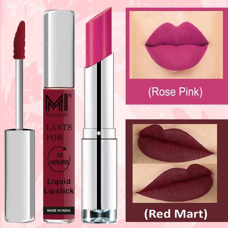 MI FASHION Made in India Lipstick Combo Offers 100% Veg Long Lasting Cruelty Free Code no 1187 Price in India