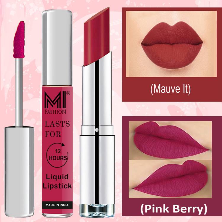 MI FASHION Made in India Lipstick Combo Offers 100% Veg Long Lasting Cruelty Free Code no 1146 Price in India