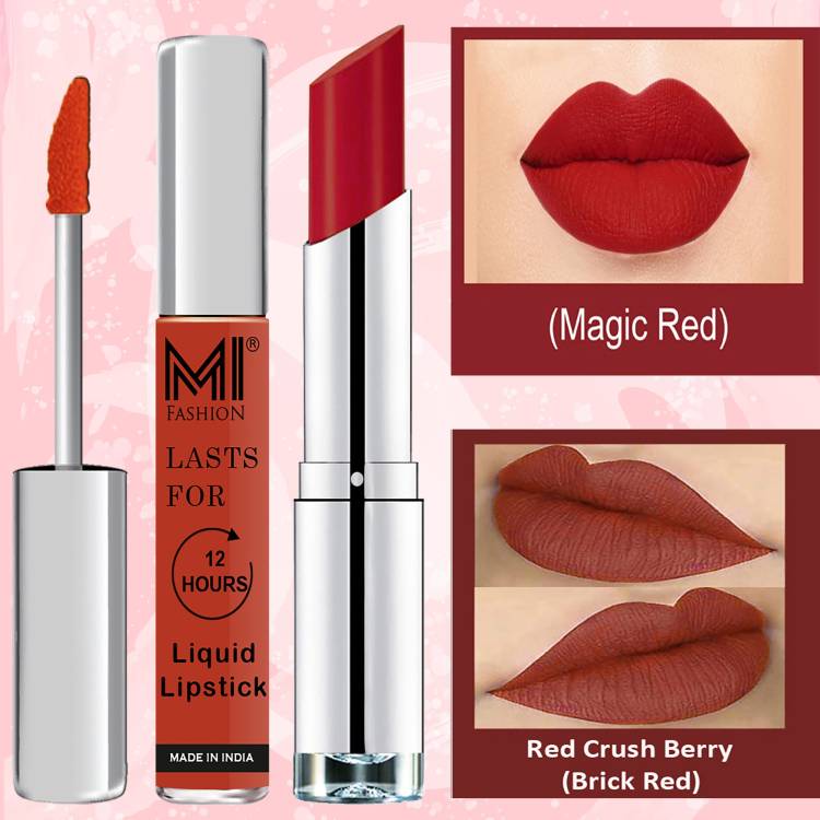 MI FASHION Made in India Lipstick Combo Offers 100% Veg Long Lasting Cruelty Free Code no 865 Price in India