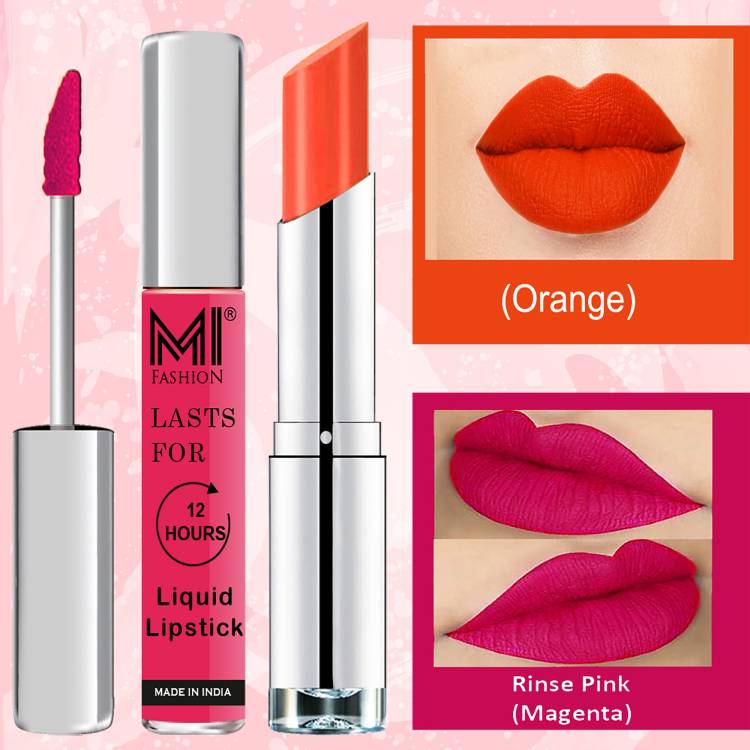 MI FASHION Made in India Lipstick Combo Offers 100% Veg Long Lasting Cruelty Free Code no 1027 Price in India