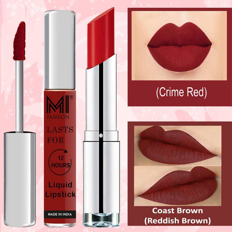 MI FASHION Made in India Lipstick Combo Offers 100% Veg Long Lasting Cruelty Free Code no 931 Price in India