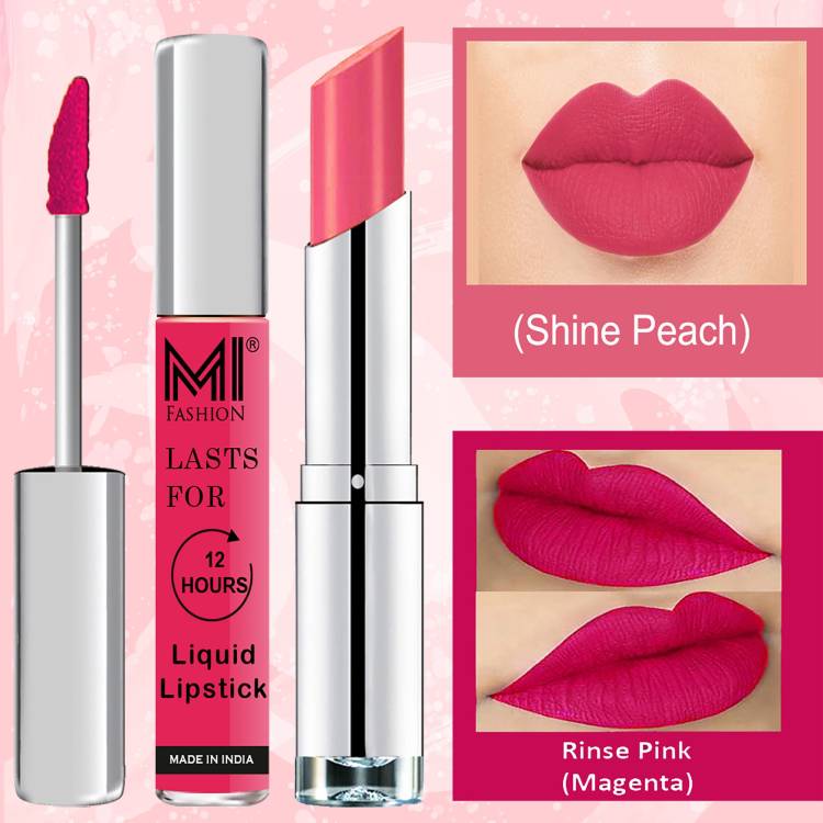 MI FASHION Made in India Lipstick Combo Offers 100% Veg Long Lasting Cruelty Free Code no 1043 Price in India