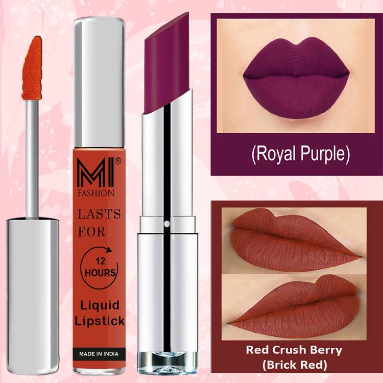 MI FASHION Made in India Lipstick Combo Offers 100% Veg Long Lasting Cruelty Free Code no 883 Price in India