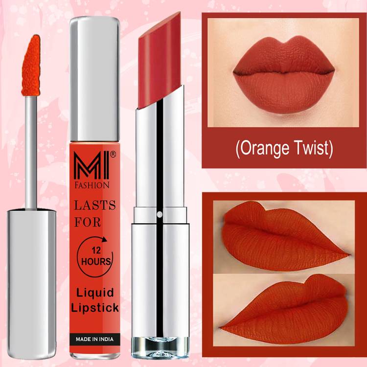 MI FASHION Made in India Lipstick Combo Offers 100% Veg Long Lasting Cruelty Free Code no 1086 Price in India