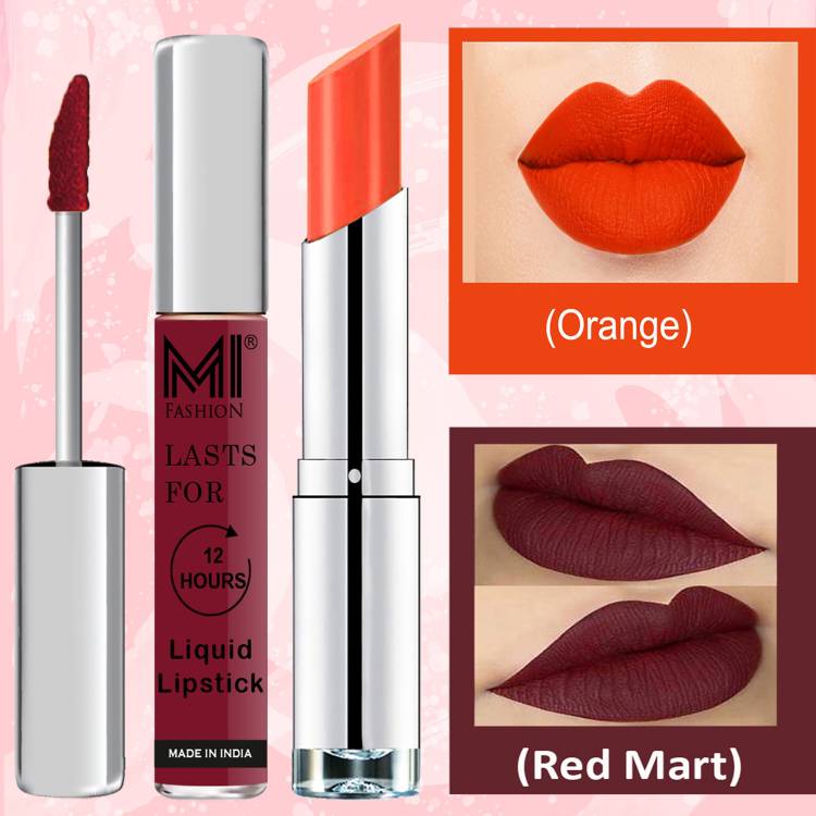 MI FASHION Made in India Lipstick Combo Offers 100% Veg Long Lasting Cruelty Free Code no 1176 Price in India