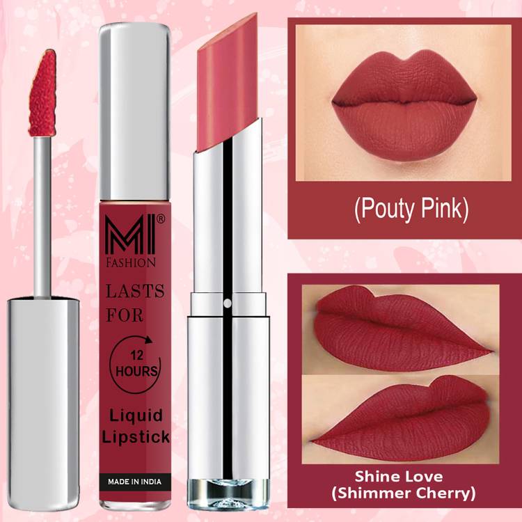 MI FASHION Made in India Lipstick Combo Offers 100% Veg Long Lasting Cruelty Free Code no 1191 Price in India