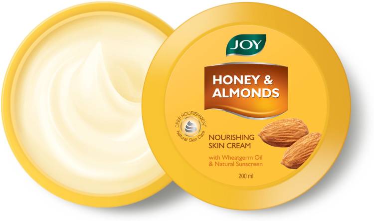 Joy Honey & Almonds Nourishing Skin Cream with Wheatgerm Oil Ingredient and Natural Sunscreen for All Skin Type