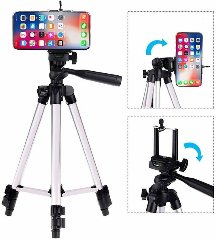 amk tech Tripod 3110 Camera Stand/Mobile Stand for TIKTOK YouTube Family Kids Picnic Video Recording Tripod