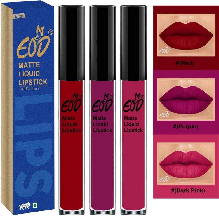 EOD Long Lasting Liquid Matte Lipsticks Combo Offer Set of 3 Set no 360 Price in India