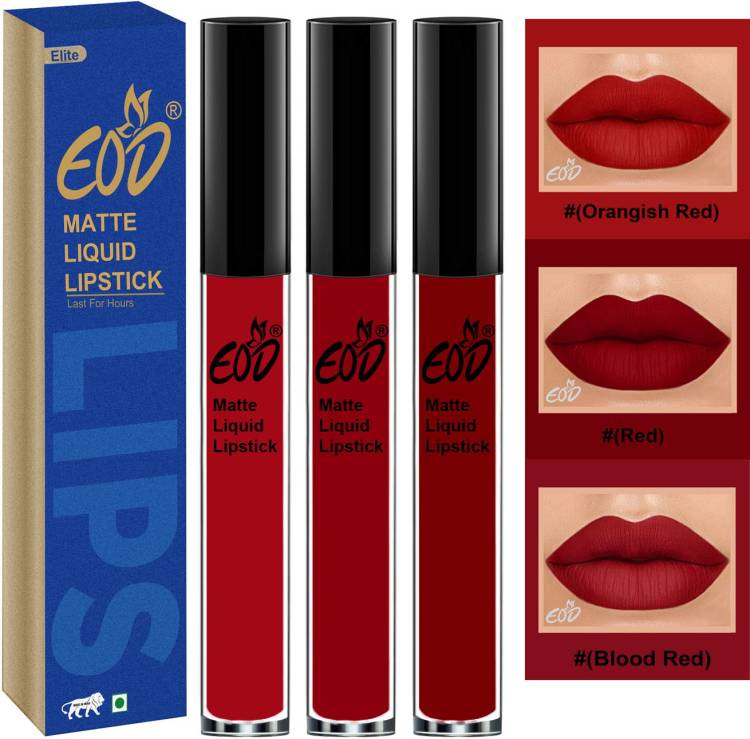 EOD Long Lasting Made in India Liquid Matte Lipsticks Combo Offer Set of 3 Set no 211 Price in India
