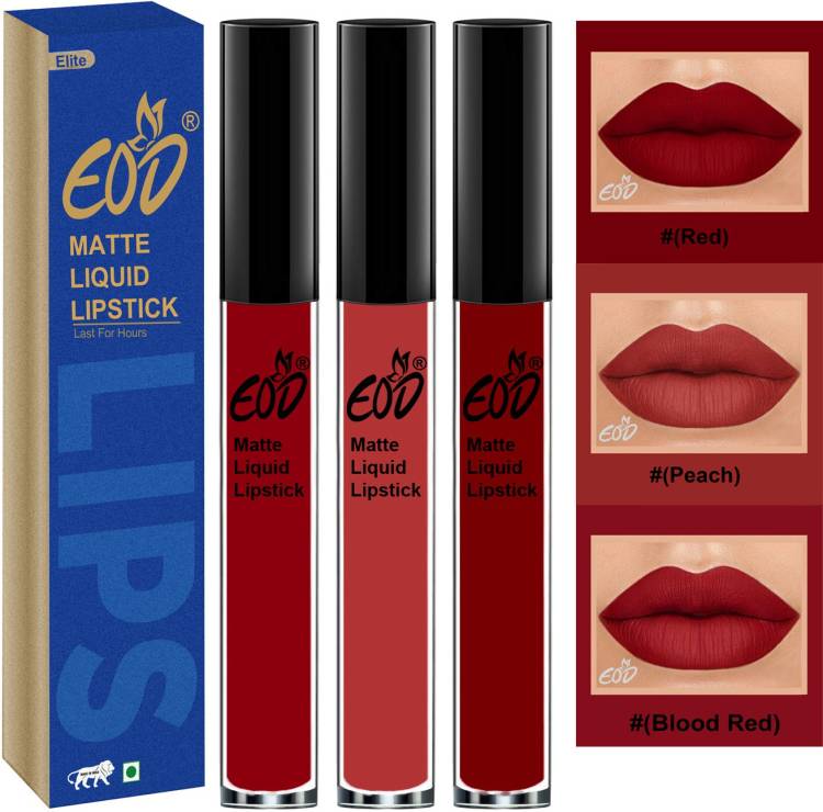 EOD Long Lasting Made in India Liquid Matte Lipsticks Combo Offer Set of 3 Set no 331 Price in India