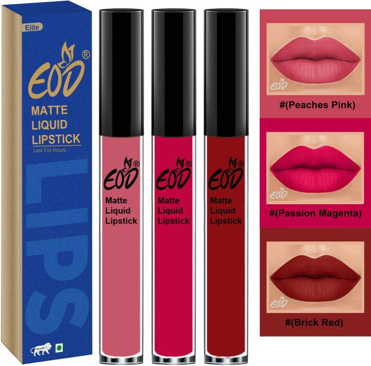 EOD Long Lasting Made in India Liquid Matte Lipsticks Set no 370 Price in India
