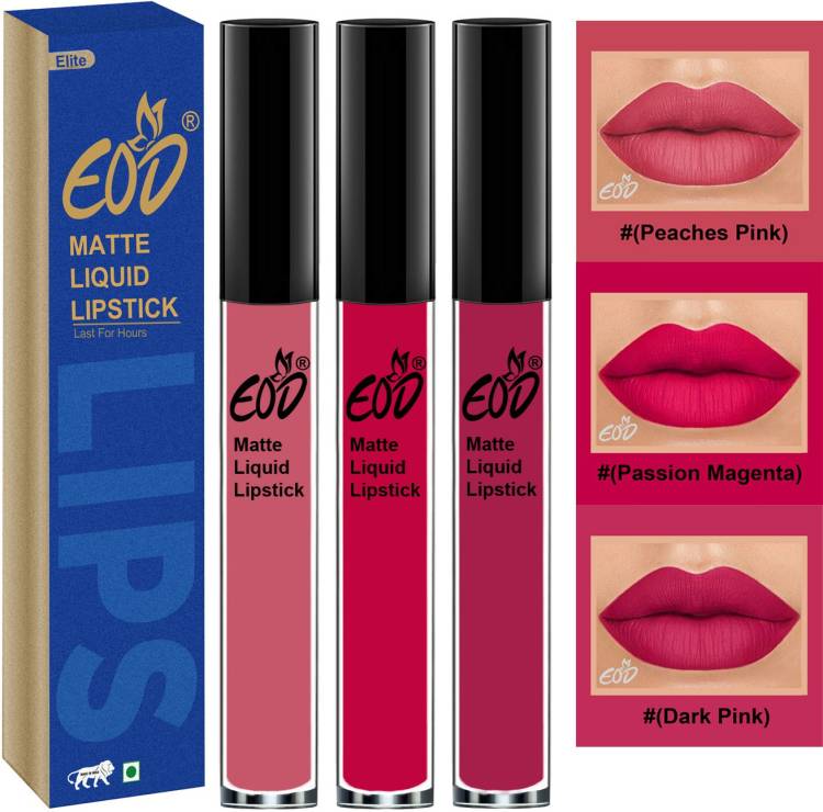 EOD Long Lasting Made in India Liquid Matte Lipsticks Set no 377 Price in India