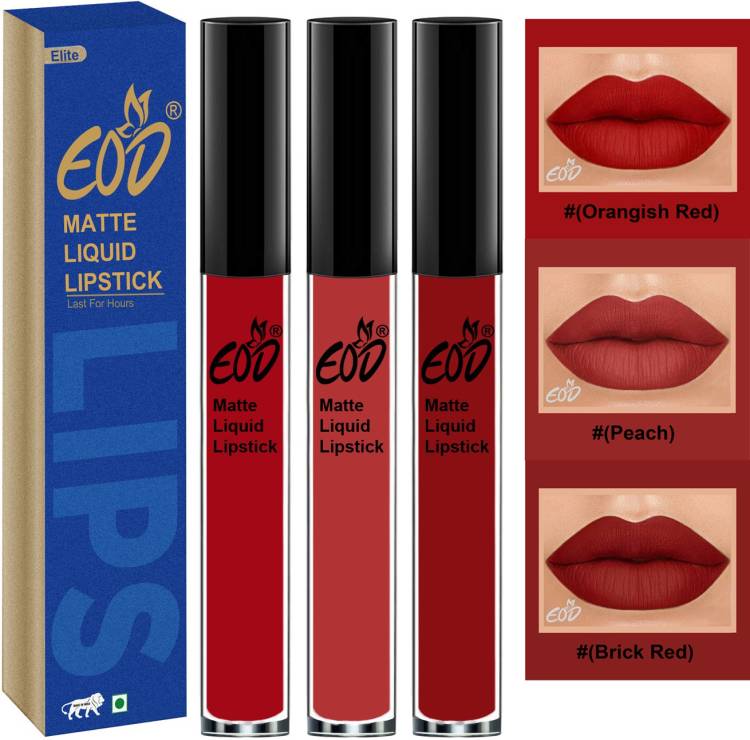 EOD Long Lasting Liquid Matte Lipsticks Combo Offer Set of 3 Set no 246 Price in India